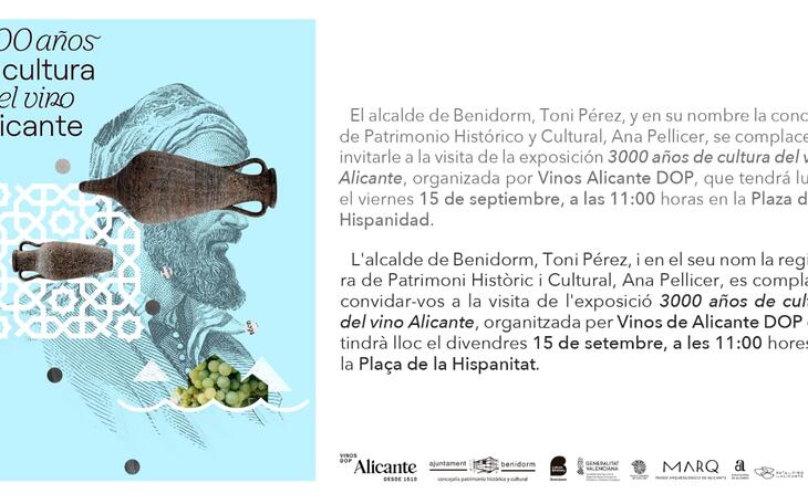Benidorm acogerá la exposición itinerante ‘3.000 años de cultura del vino Alicante’